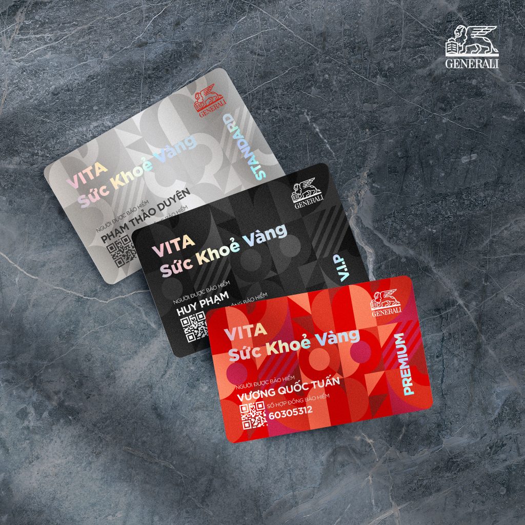 Các thẻ hạng mức thẻ của VITA - Sức Khỏe Vàng